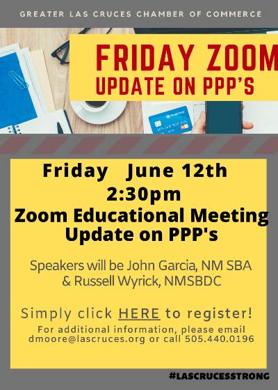 Friday Zoom Educational Meeting – Updates on PPPs